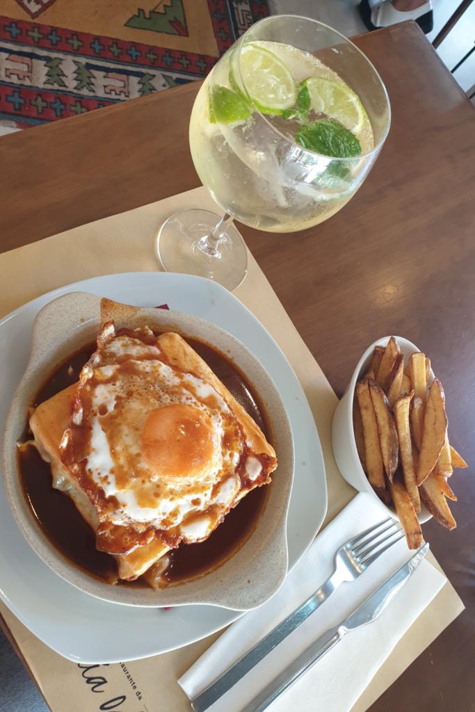 Francesinha at Maria Odete restaurant in Porto, Portugal