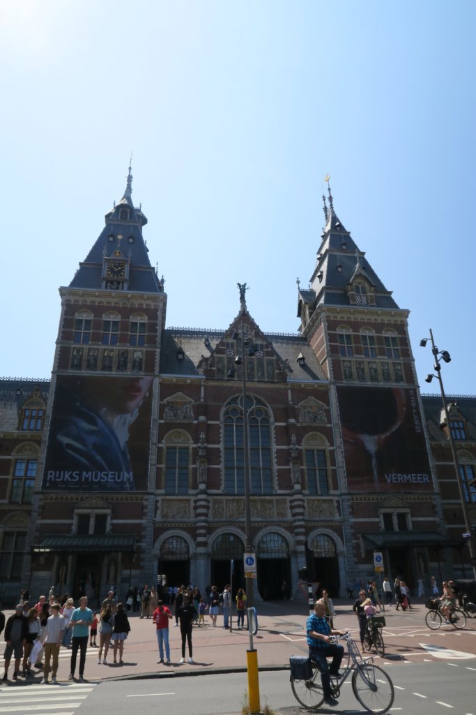 Sunny Rijksmuseum portrait in Amsterdam, the Netherlands