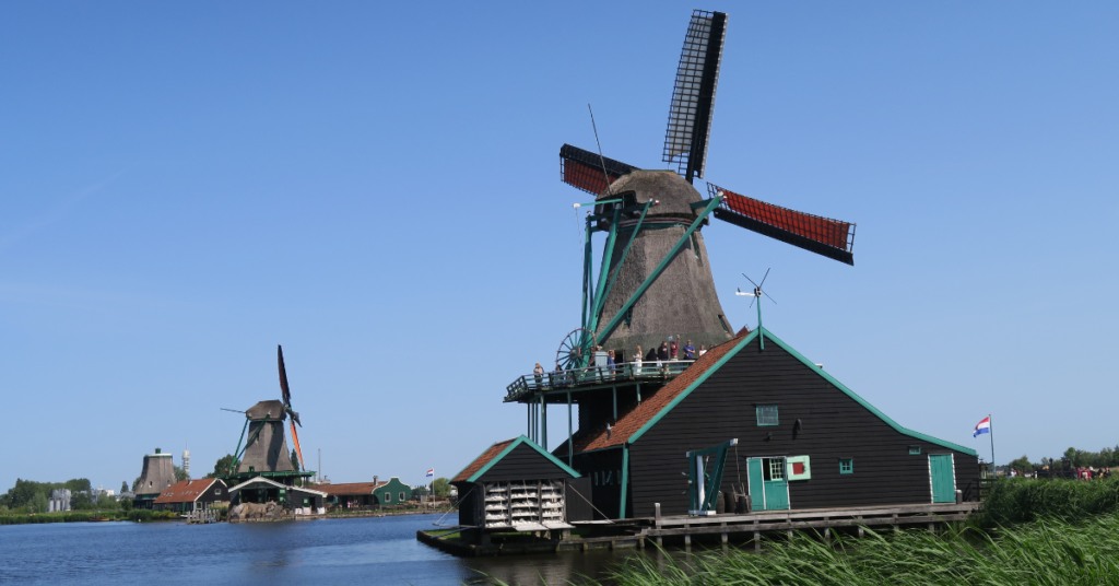 Zaanse Schans famous windmills in The Netherlands